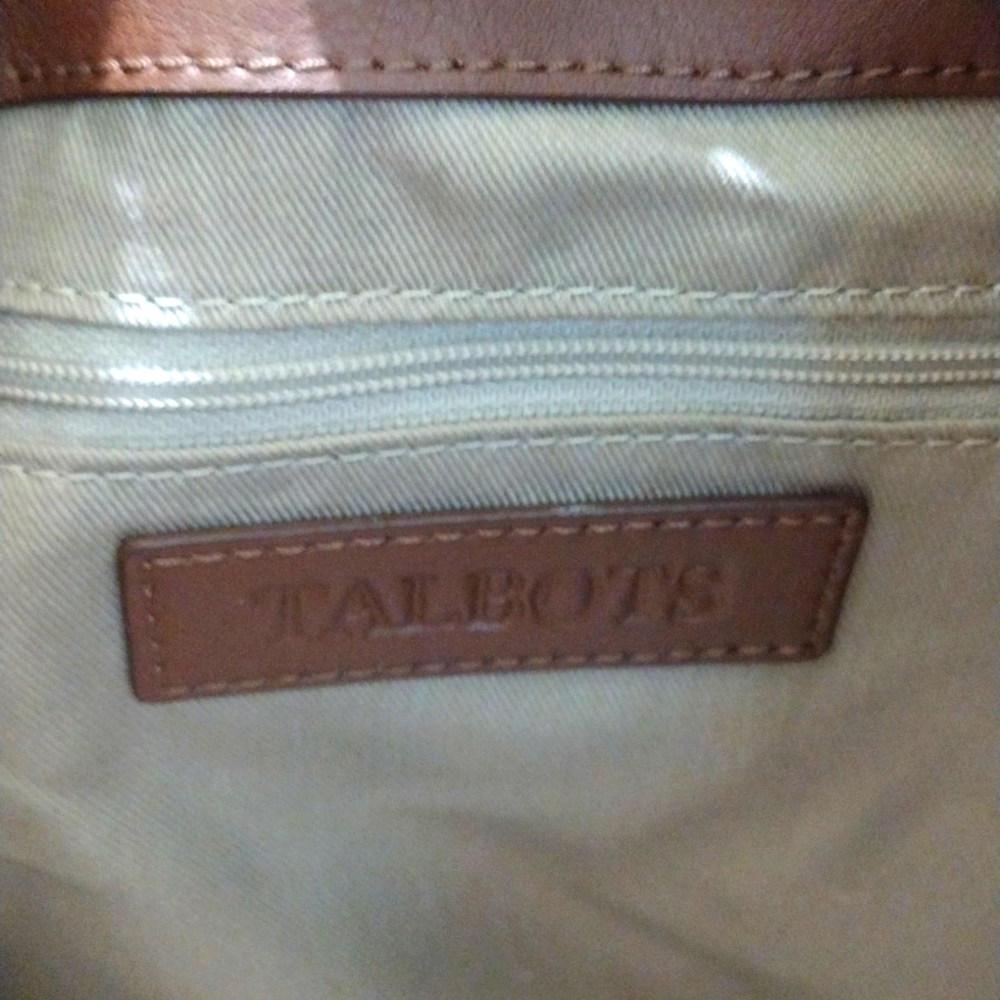 Talbot's Equestrian Print Leather Bucket Bag Crossbody EUC - Picture 7 of 10